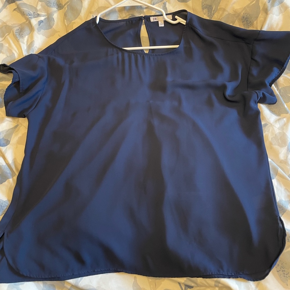 Blue flowy blouse